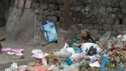 Piles of garbage in darjeeling