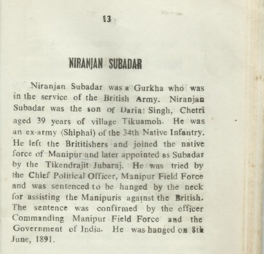 Niranjan Chhetri - Manipur Who is Who 1891