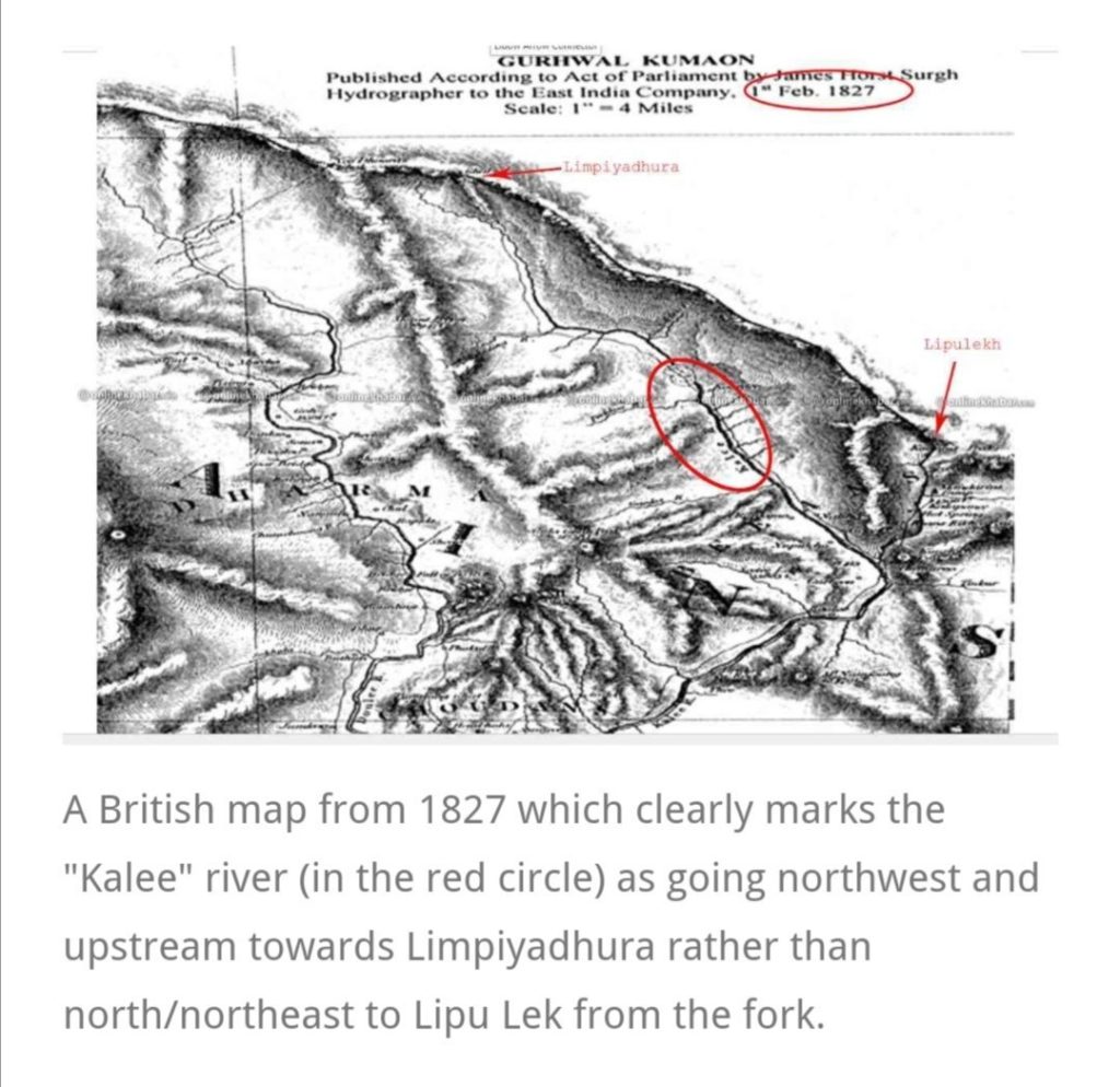 1827 Map of Garwhal Kumaon