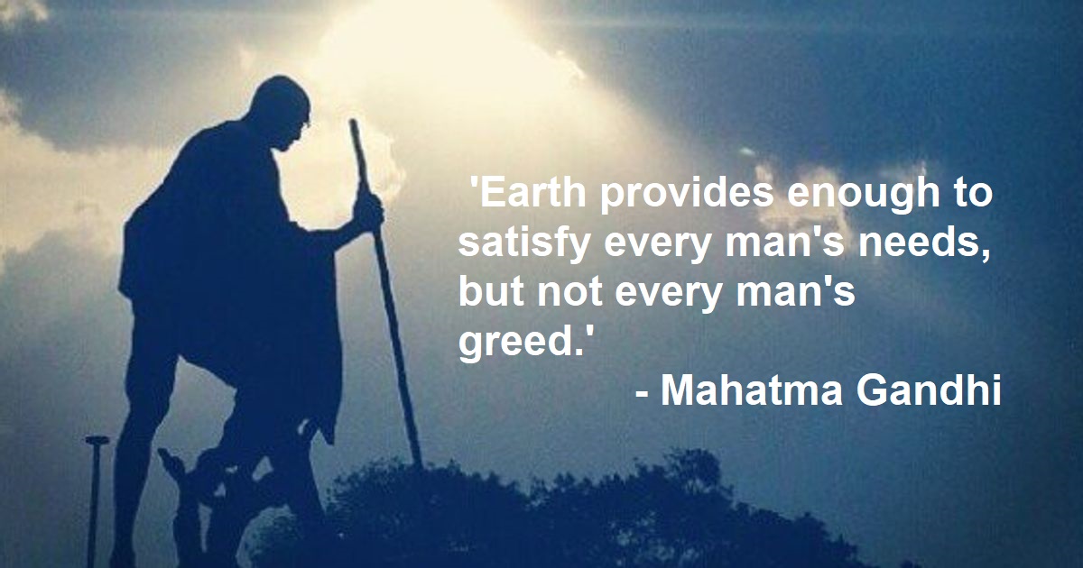 Mahatma Gandhi - Environment Sustainability - The Darjeeling Chronicle