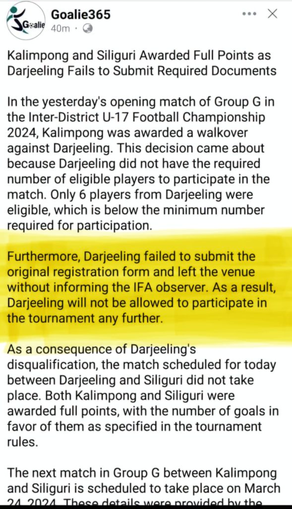 Incompetence of Gorkha Hill Football Association