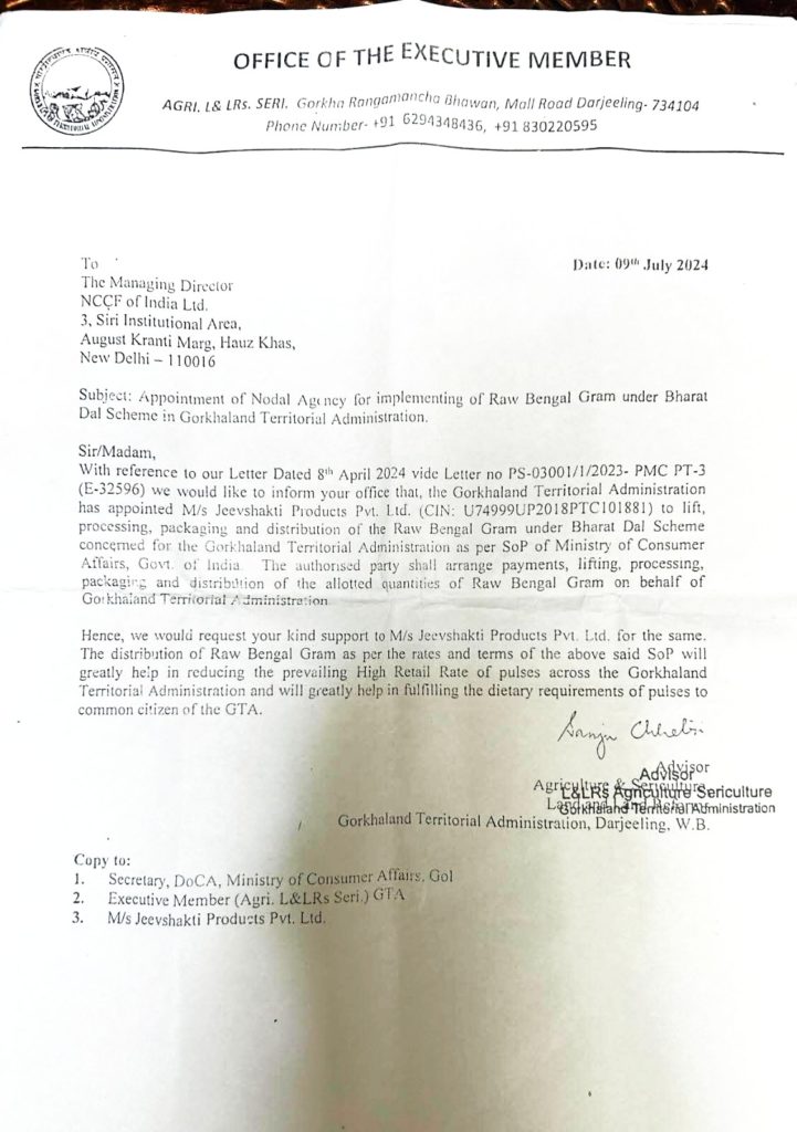 Chana Ghotala, appointment of Nodal Ajency JeevShakti Pvt Ltd